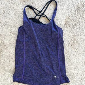 XS Brand New Purple Yoga Top with Built-in Yoga Bra top